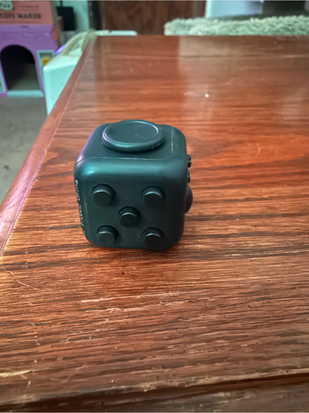 Black Sensory Fidget Cube - Focus & Stress Relief Toy